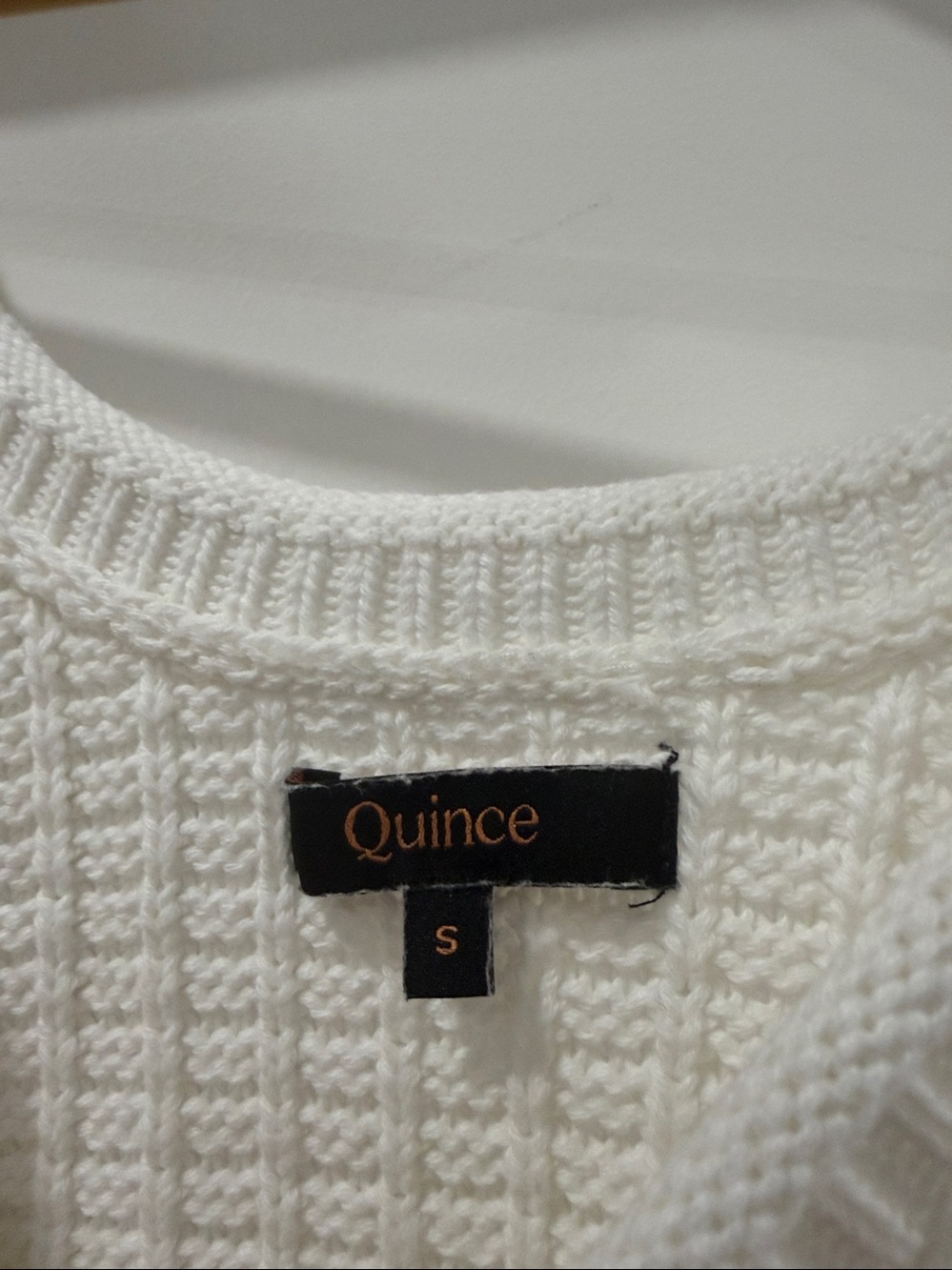 Quince  Organic Cotton Waffle Cropped Sweater - Picture 2 of 4